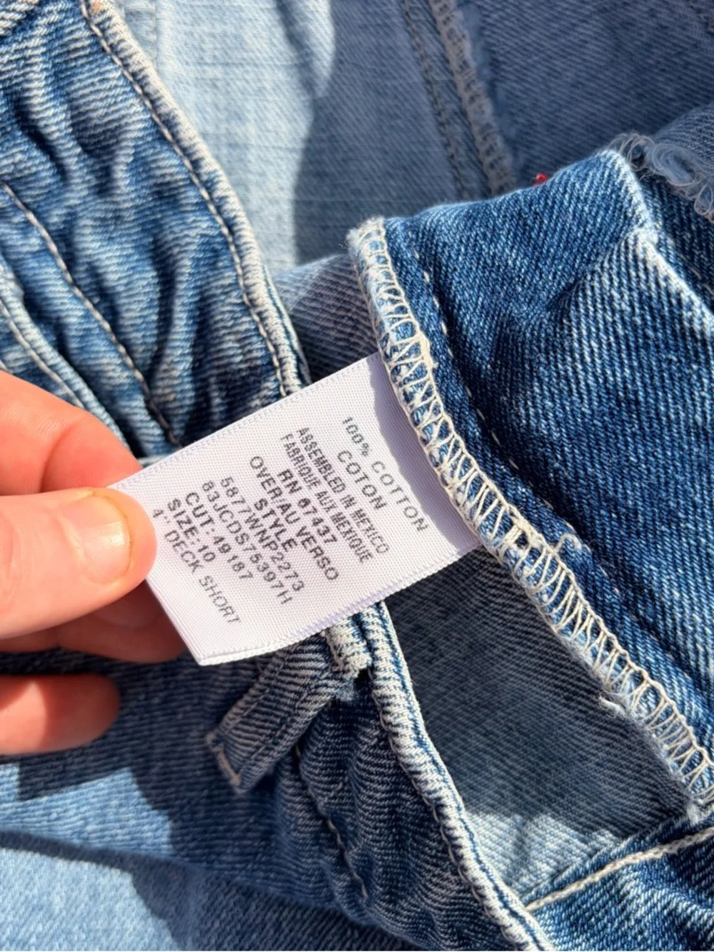 Vintage 2000’s Y2K medium light wash Polo Ralph Lauren mid-rise Jean shorts - Picture 4 of 6